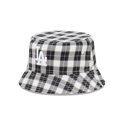 New Era Mlb Los Angeles Dodgers Plaid Bucket Hat in Red