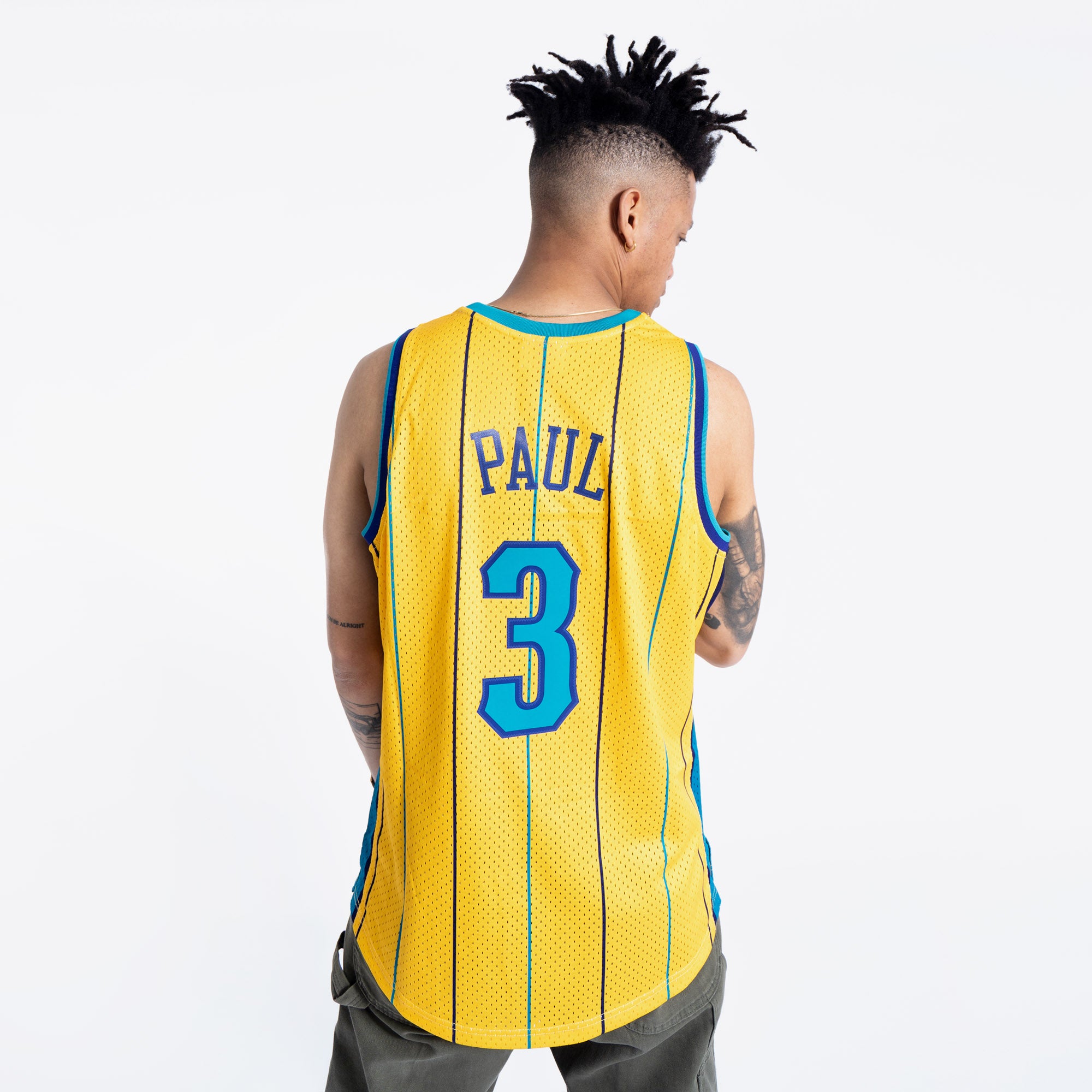 Adidas New Orleans Hornets Jersey #23 Davis Mens Small Yellow NBA Sewn