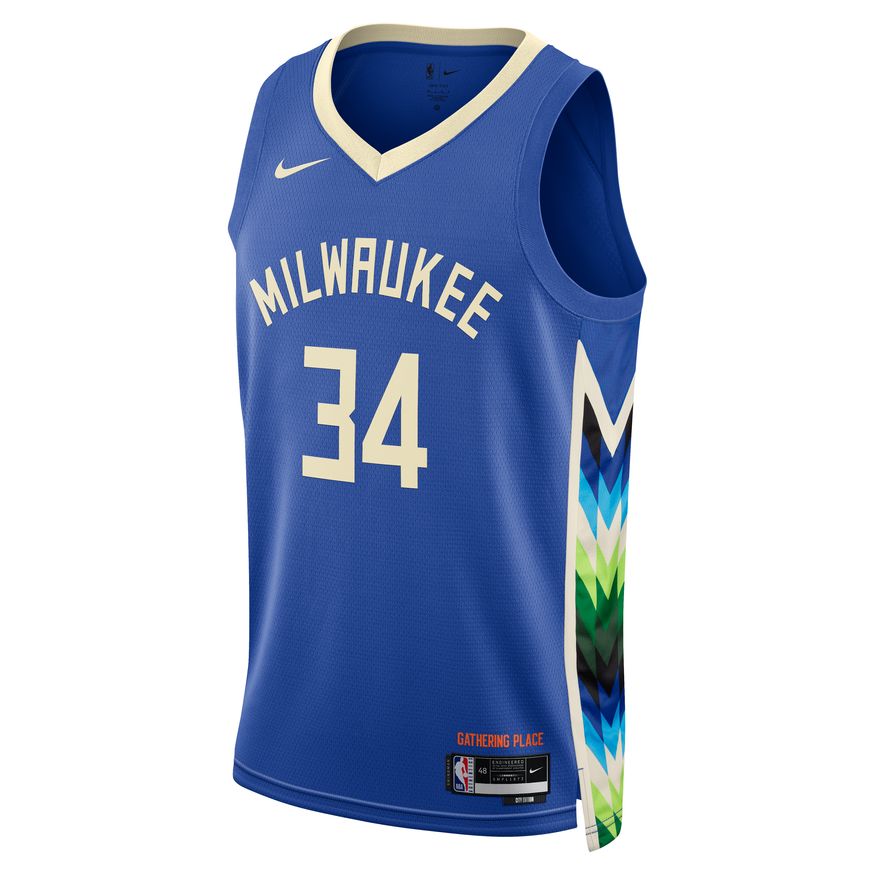 Giannis Antetokounmpo Milwaukee Bucks 2023 City Edition NBA Swingman J –  Basketball Jersey World