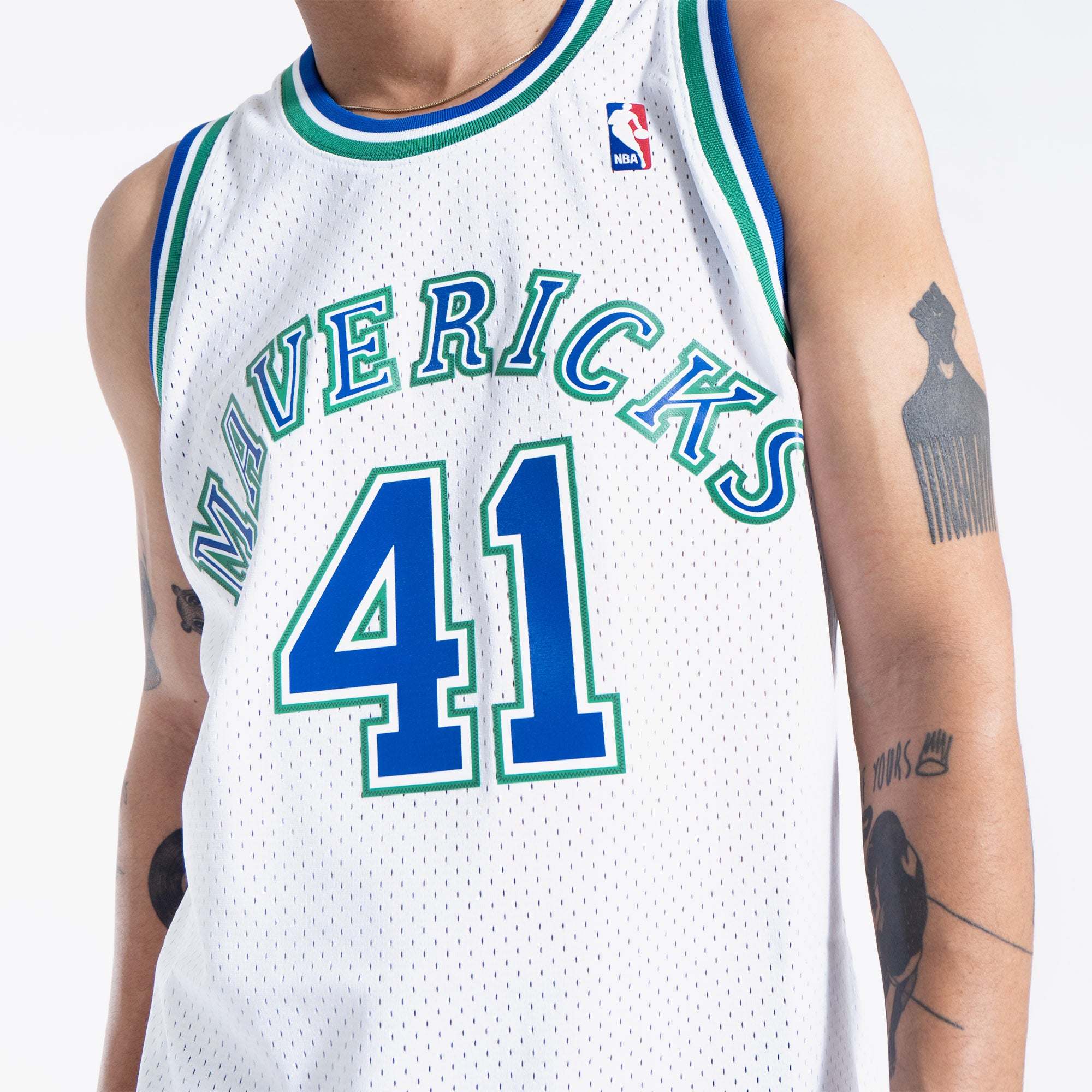 Y2K Dallas Mavericks Dirk Nowitzki 41 Shirt Adult Large Blue Thrashed  Basketball