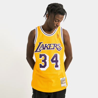 Mitchell & Ness | Kid's Swingman Los Angeles Lakers NBA 1996-97 Shaquille O'Neal Jersey, Gold / Toddler (2)