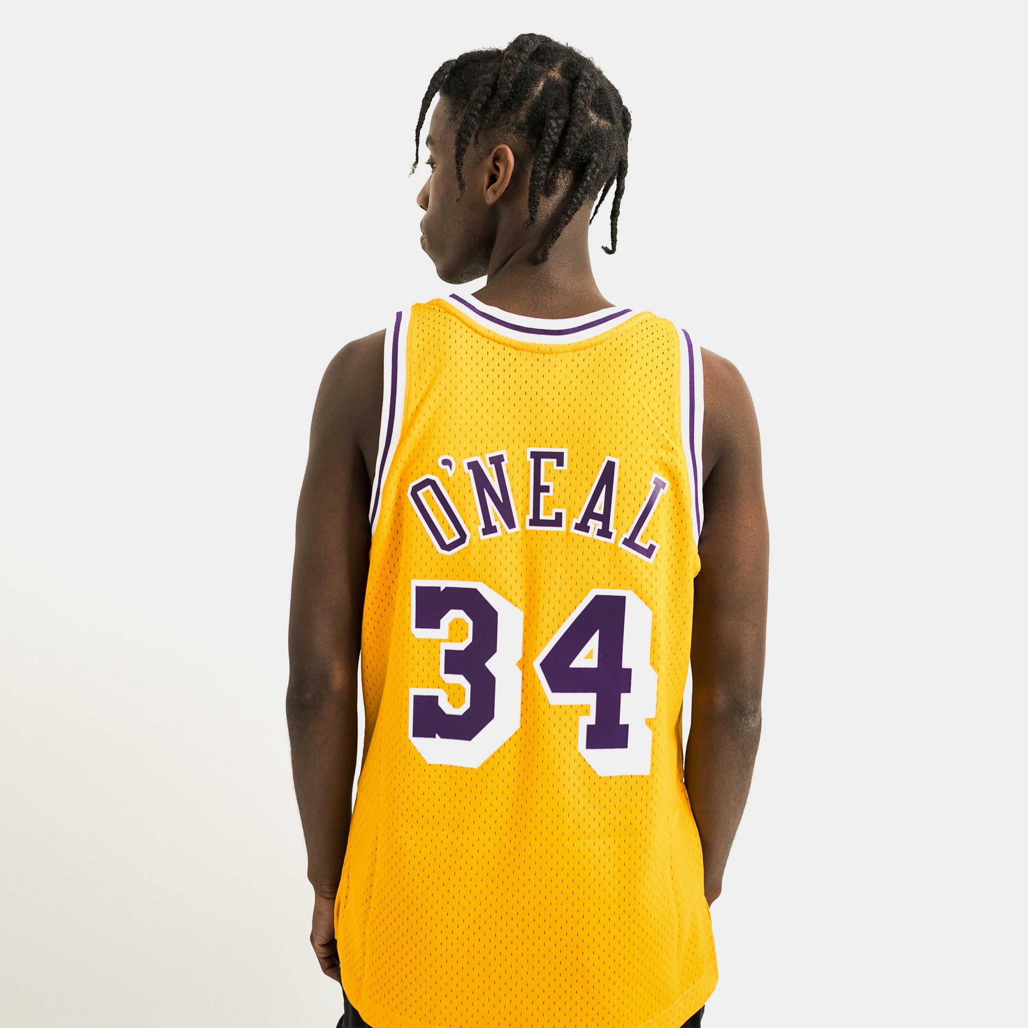 Shaquille O'Neal Los Angeles Lakers HWC Throwback NBA Swingman Jersey –  Basketball Jersey World