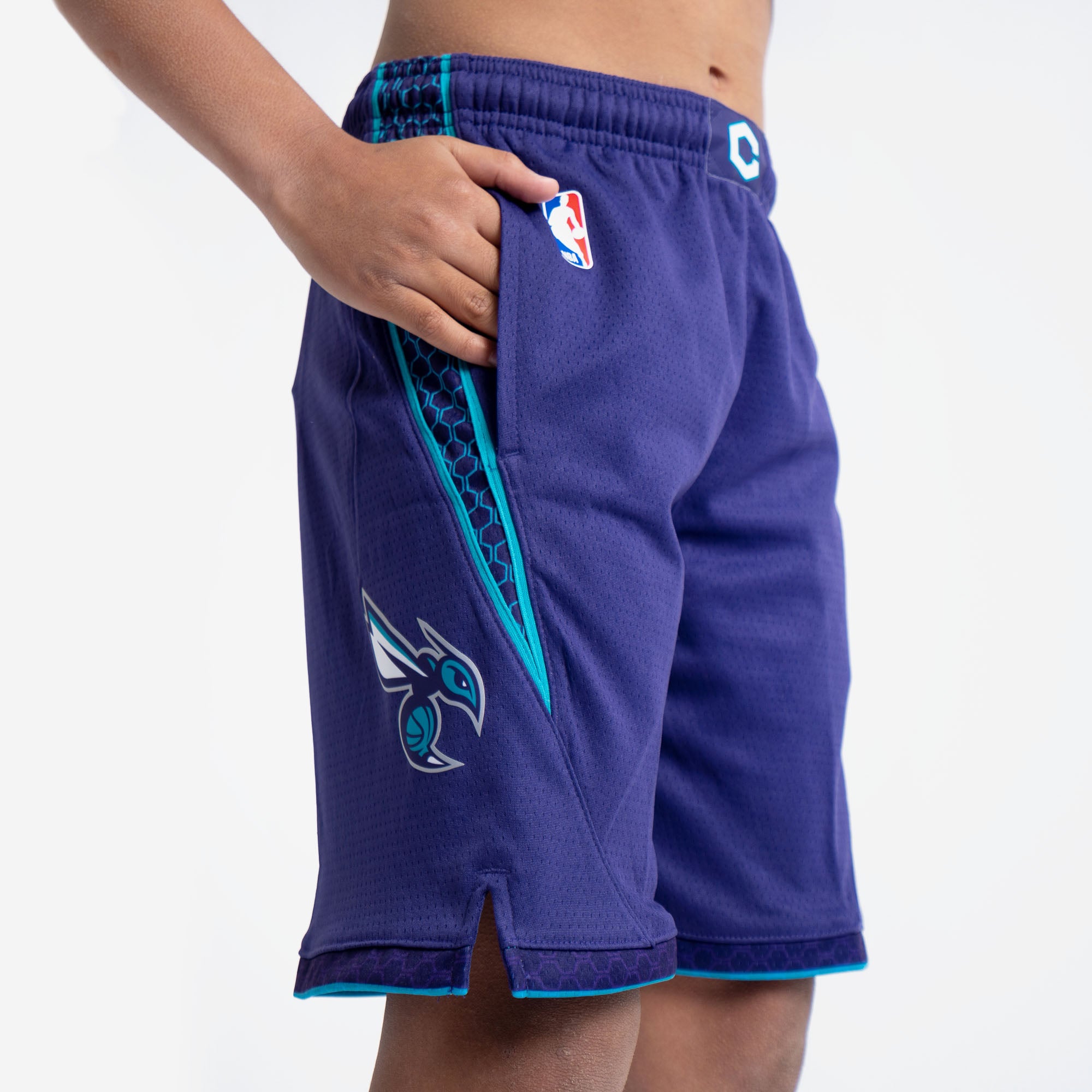 Nike Mens Hornets City Edition Swingman Shorts - Black/Green Size S