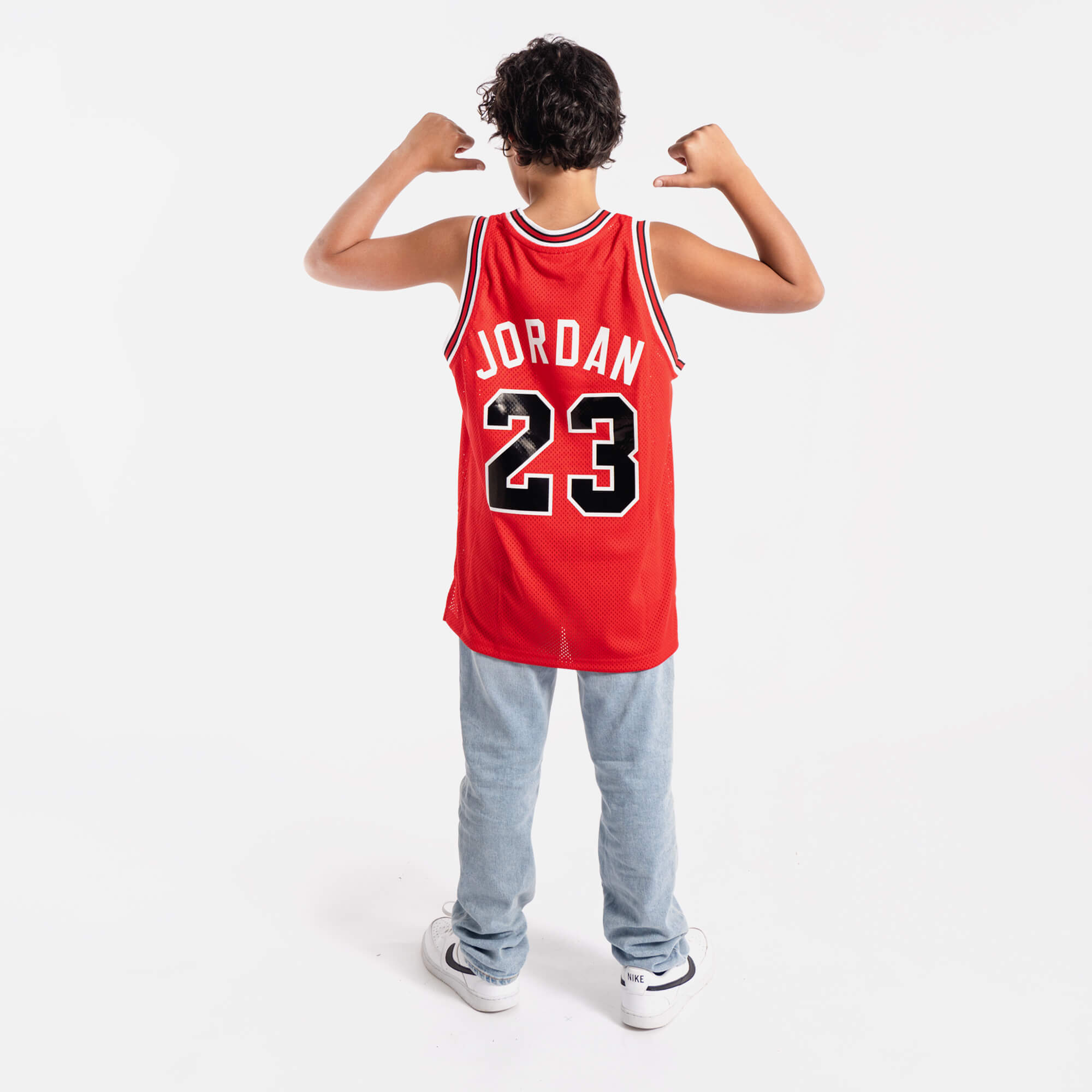 100% Authentic Michael Jordan Mitchell Ness 97 98 Bulls Jersey L 14/16  Youth Boy