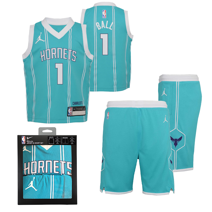 2022-23 Charlotte Hornets Ball #1 Jordan Swingman Home Jersey (XL)