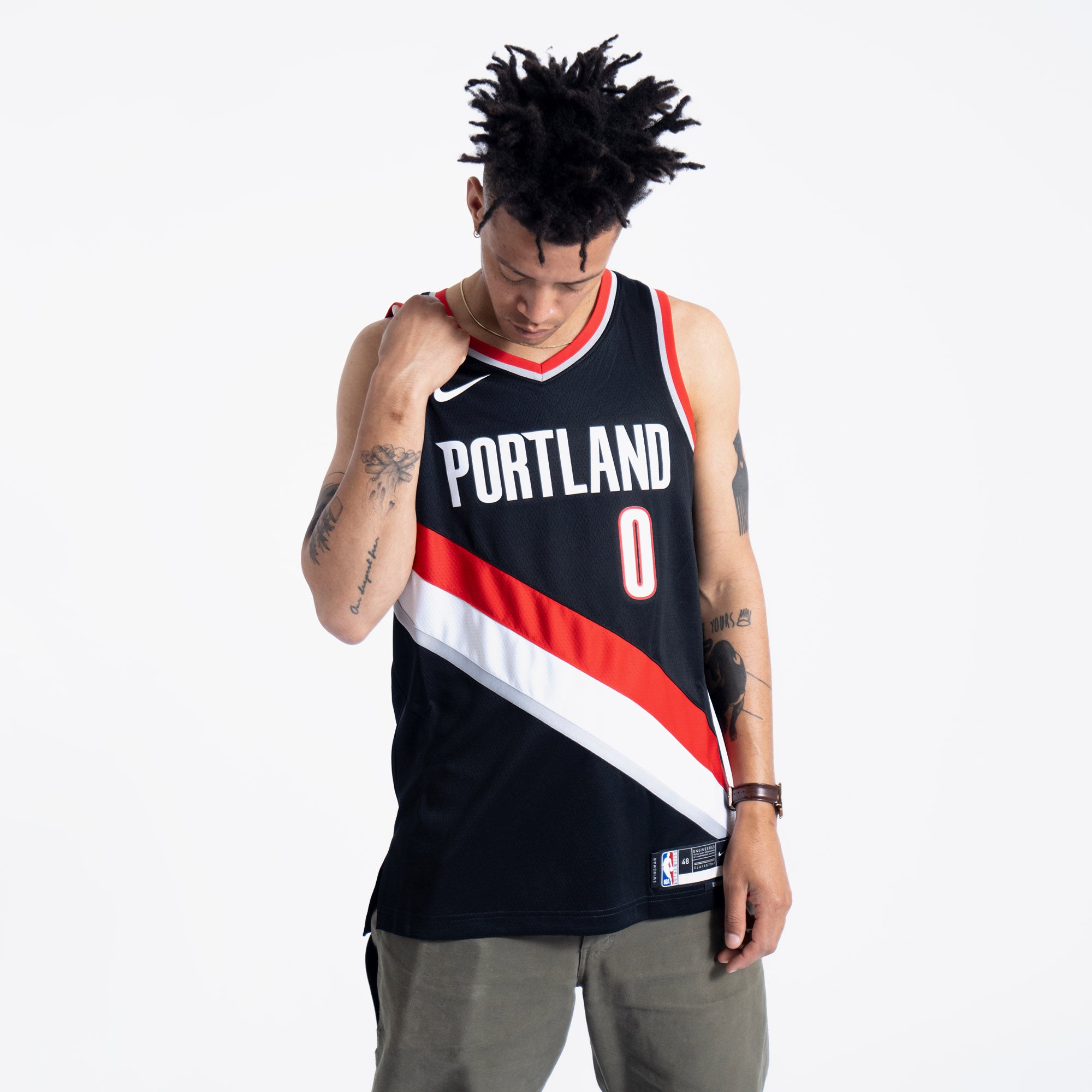 Men's Portland Trail Blazers Damian Lillard Nike Black Swingman Jersey -  Icon Edition