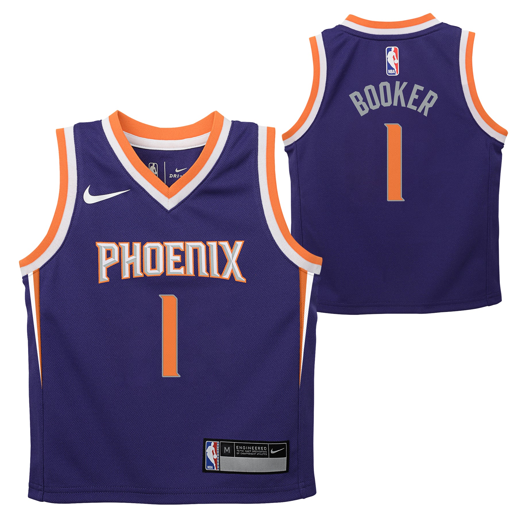 Nike Youth Phoenix Suns Devin Booker #1 Purple Swingman Jersey