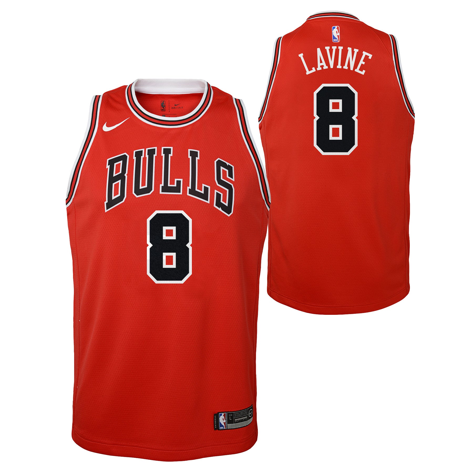 Chicago Bulls Nike Association Edition Swingman Jersey - White - Zach Lavine  - Youth