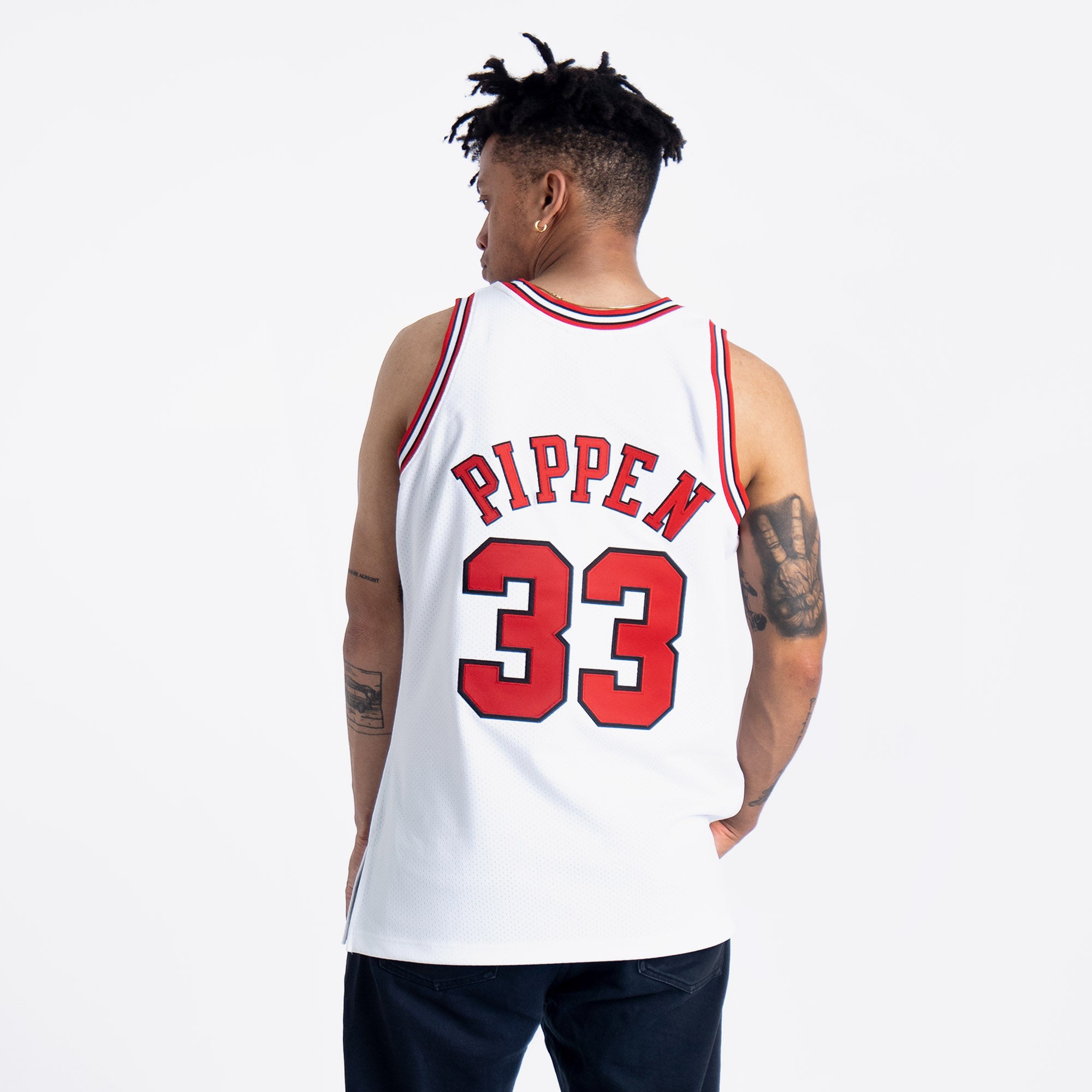 : Mitchell & Ness Scottie Pippen Chicago Bulls NBA Throwback HWC  Jersey - Red : Sports & Outdoors