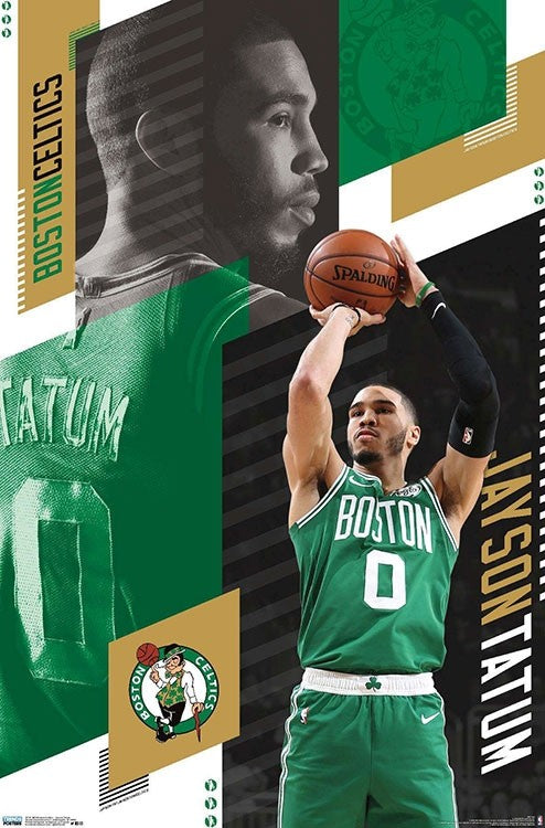 ✺Framed✺ BOSTON CELTICS NBA Basketball Poster JAYSON TATUM - 45cm x 32cm  x